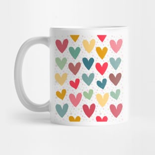 Colorful Hearts Pattern Mug